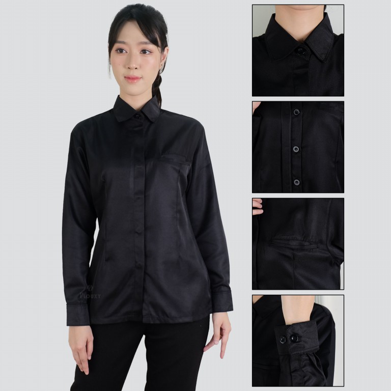 Kemeja Wanita Lengan Panjang BCW024 - Gambar 2